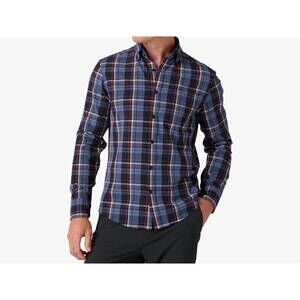 NEW MIZZEN + MAIN city flannel shirt in dark blue